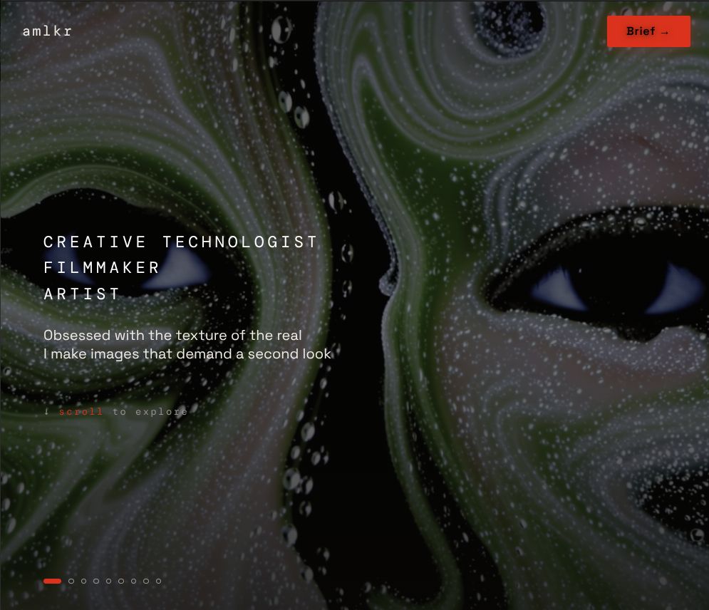 amlkr.com studio landing page
