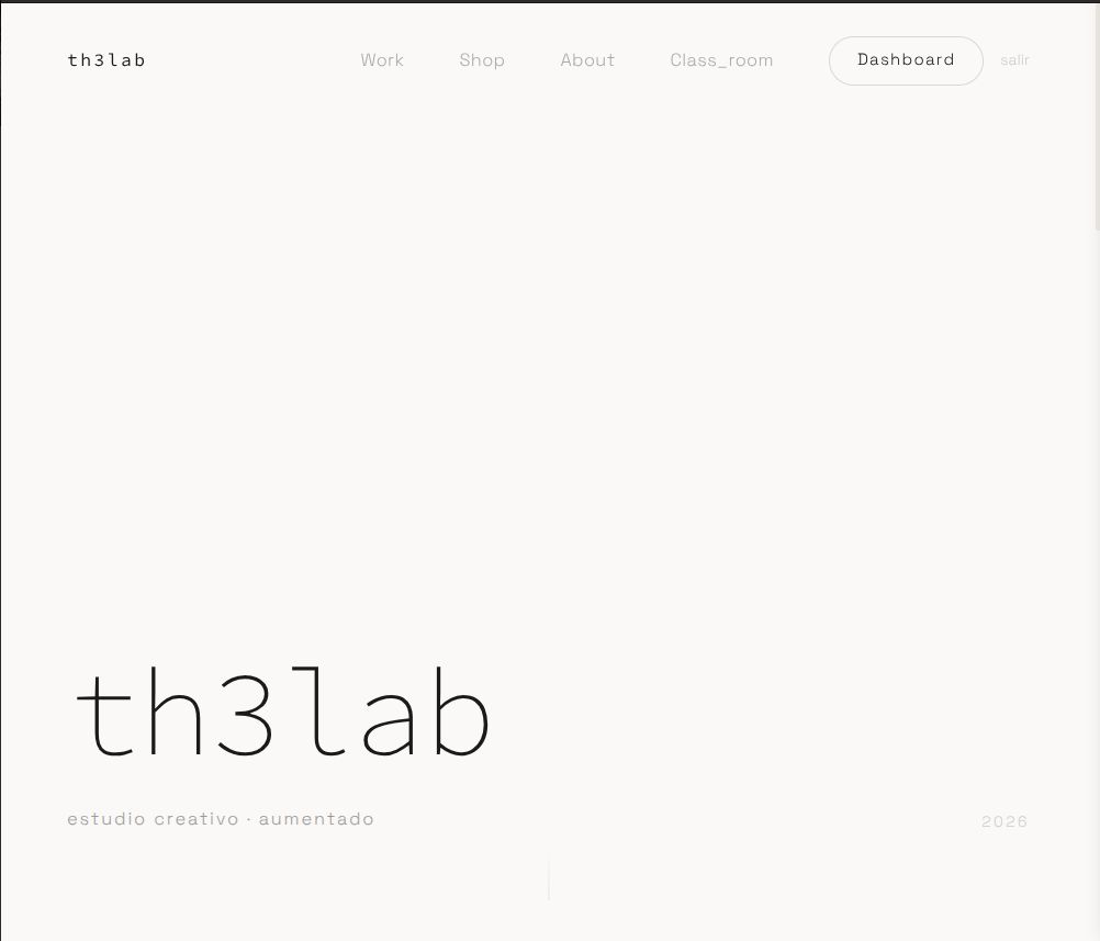 th3lab creative AI studio dashboard